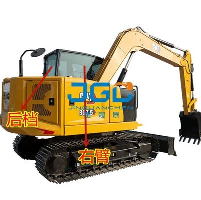 307.5 Excavator Glass Front And Rear Left And Right Doors And Windows Windshield