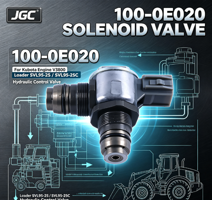 100-0E020  Excavator Parts Solenoid Valve  for Kubota Engine V3800 Loader SVL95-2S SVL95-2SC
