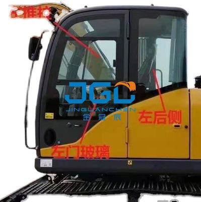 XE75DA 85C 80 Front Lower Gear Glass Excavator Front Damper Glass Rear Side Curved Glass