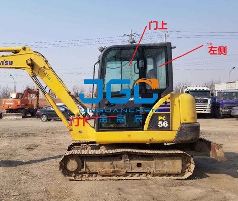 PC56-7 PC57 PC70-8 PC60-8 Excavator Fittings Right Arm Glass On Left Door Behind Front Wind Gear