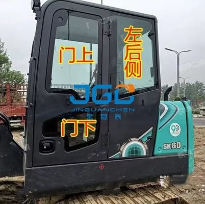 SK60-10 Excavator Glass Front Wind Damper Upper And Lower Door Sliding Window Rear Baffle Right Arm Tempered Glass