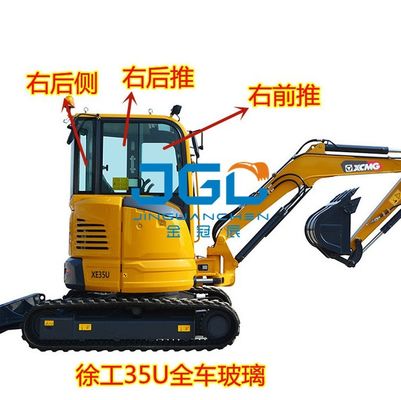 XE35U Excavator Glass Front Gear Front Lower Door Glass Rear Gear Right Pull Skylight