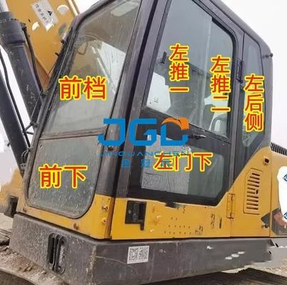 FR225D 220E 260E 150E 170E Excavator Front Wind Gear Push And Pull Window Glass