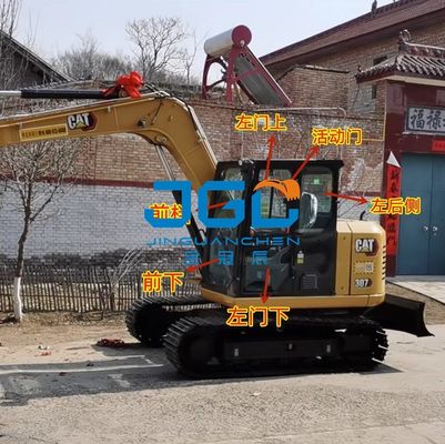 307 309 Push And Pull The Window Arm Glass Of The Left Door Before And After The Windshield Of The Excavator