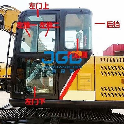 75C 95C 75Pro Excavator Front Windshield Sliding Window Rear Side Bending Rear Skylight Top Glass