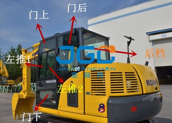 PC60-8 70-8 Excavator Doors And Windows Left And Right Front And Rear Glass Windshield