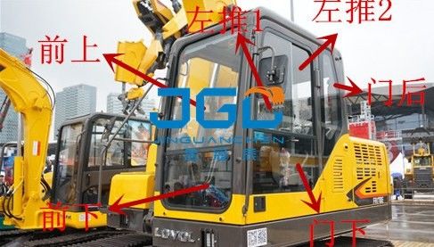 FR150E 330E 370E 480E Excavator Front And Rear Windshield Upper And Lower Windshields