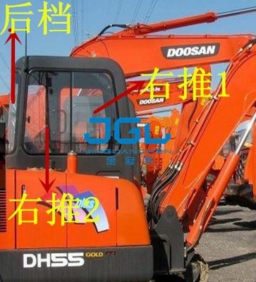 DH55GOLD Excavator Glass Doors And Windows Top And Bottom Left And Right Front And Rear Windshields