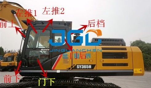 SY245 365 155 485 395 305 335 225H Windshields Of Excavator Doors And Windows