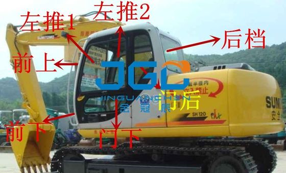 SH200 120Z3 Excavator Front And Rear Windshield Of Left And Right Doors And Windows
