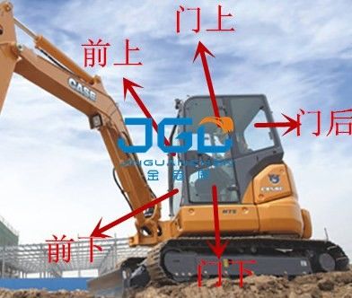 CX58C Excavator Front And Rear Windshield Left And Right Doors And Windows