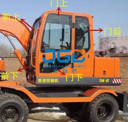 XY75W-8 65W-8 Excavator Glass Doors And Windows Left And Right Front And Rear Windshield