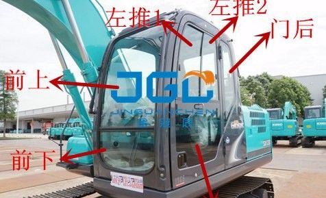 SK130-8 Excavator Front And Rear Door Skylight Upper And Lower Laminated Windshield