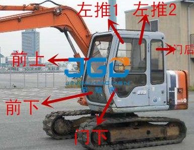 EX60-2 120 300 200-3 Excavator Full Car Glass Front And Rear Left And Right Door Windshield