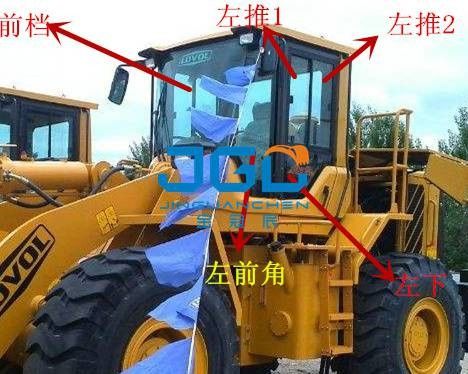 ETX956 955 Loader Front Stop Rear Stop Left And Right Window Side Angle Windshield