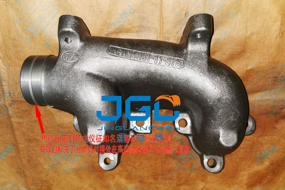 Excavator Exhaust Manifold 6151-11-5110 PC400-7 6D125 Exhaust Manifold
