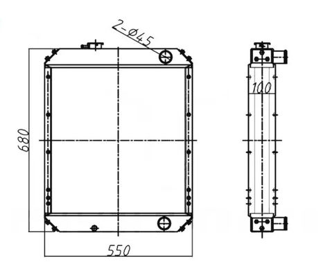 PC60-7C Aluminum Excavator Radiator for PC60-7 PC60-7R-4D102 PC70-7 PC60-7E 201-03-72114
