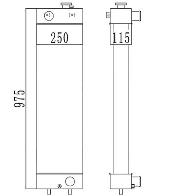 Aluminum Radiator for PC128 PC138US-2 Excavator 22B-03-12110