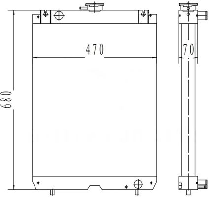 High Quality SK50 Radiator For Excavator High Quality Aluminum Material