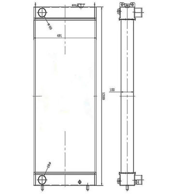 Water Tank SH350-5 Radiator For Excavator Factory Quality