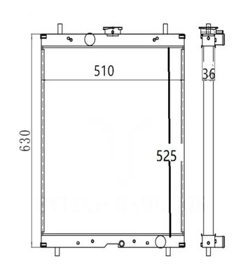 Excavator Water Tank EX70 Radiator For Excavator Factory Source