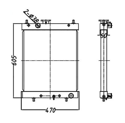 Excavator Water Tank EX75U Radiator Factory Source