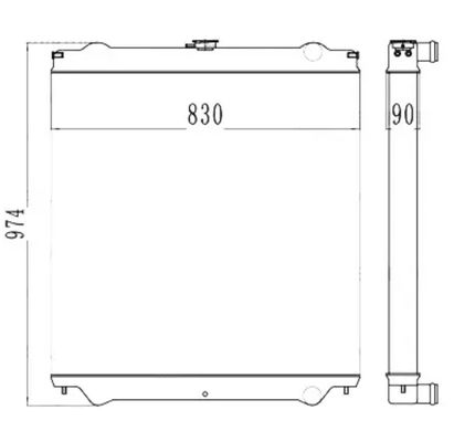 ZAX200 ZAX200-6 ZAX200-1 EX200-6 Radiator 4448338 4424522 4448104 DBX1900009 4431629 For Excavator