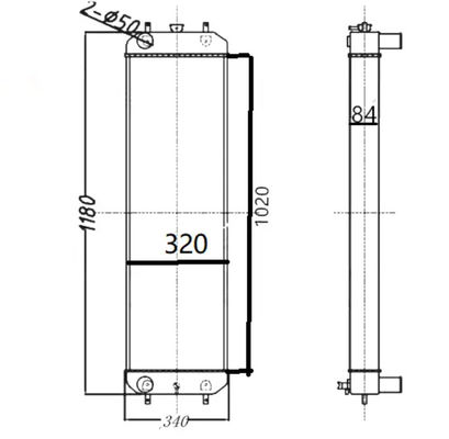 Aluminum Radiator For Excavator Parts ZAX240-3 4650355