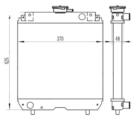 Aluminum Water Tank KX15 Radiator For Excavator High Quality
