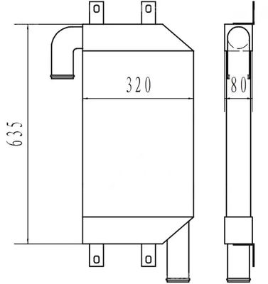 210-8124 E320CX E320C Intercooler Charge Air Cooler For Excavator