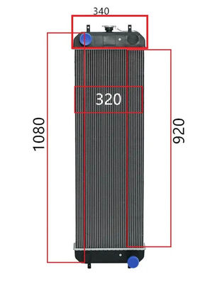ZAX200-3 ZAX200-3F ZAX210-3 ZAX210H-3 ZAX210H-3F Excavator Radiator 4650352