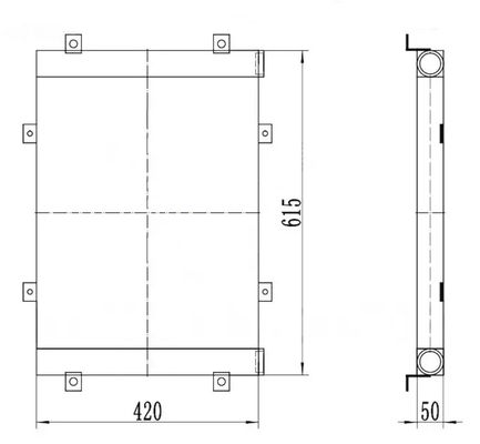 PC60-7 PC70-7 PC56-7 BR100 4D95 Engine Oil Cooler 201-03-72123 For Excavator