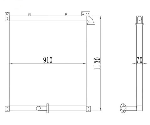 PC400-6 PC400LC-6 PC450-6 PC450LC-6 Oil Cooler 208-03-61120 208-03-61410 208-03-51120 208-03-51121 For Excavator