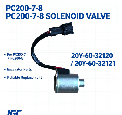 20Y-60-32120 20Y-60-32121Construction Machinery Parts PC200-7-8 Excavator Solenoid Valve