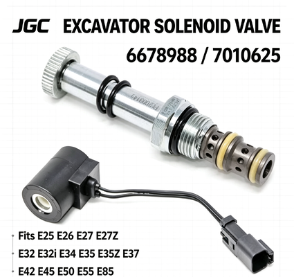 Solenoid Valve 6678988 7010625 for Excavators E25 E26 E27 E27Z E32 E32i E34 E35 E35i E35Z E37 E42 E45 E50 E55 E85