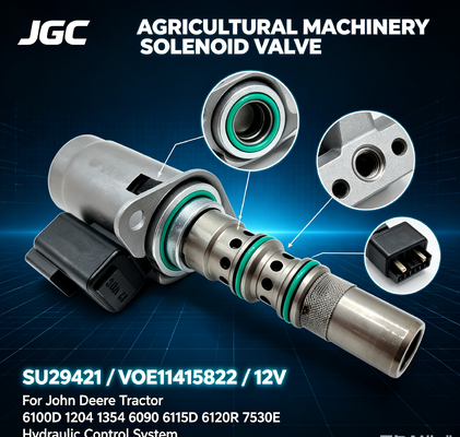 SU29421 VOE11415822 12V Solenoid Valve for Tractor 6100D 1204 1354 6090 6115D 6120R 7530E Agricultural Machinery Part