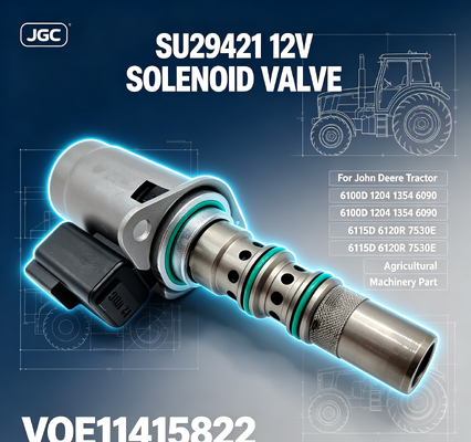SU29421 VOE11415822 12V Solenoid Valve for Tractor 6100D 1204 1354 6090 6115D 6120R 7530E Agricultural Machinery Part