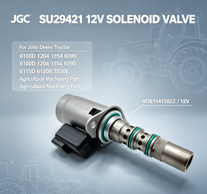 SU29421 VOE11415822 12V Solenoid Valve for Tractor 6100D 1204 1354 6090 6115D 6120R 7530E Agricultural Machinery Part