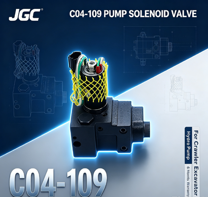 Best Price C04-109 Crawler Excavator Pump Solenoid Valve for for Hydro Pump Construction Machinery 6 Months Warranty