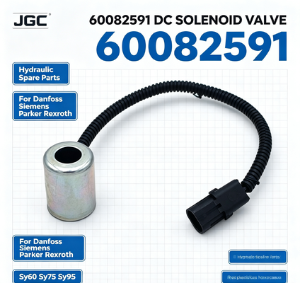 60082591 Hydraulic Spare Parts DC Solenoid Valve for danfoss parker Rexroth Sy60 Sy75 Sy95