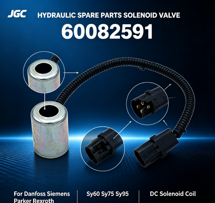 60082591 Hydraulic Spare Parts DC Solenoid Valve for danfoss parker Rexroth Sy60 Sy75 Sy95