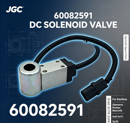 60082591 Hydraulic Spare Parts DC Solenoid Valve for danfoss parker Rexroth Sy60 Sy75 Sy95