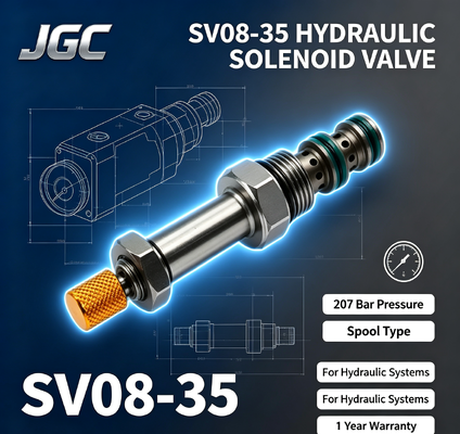 SV08-35   Electric Spool Screw-in Hydraulic Solenoid Valve 207 Bar Pressure 1 Year Warranty for Hydraulic Systems