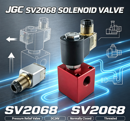 SV2068  Hydraulic Solenoid Ball Valve Pressure Relief Valve Threaded Cartridge DC24V Normally Closed Pressure Maintaining Valve