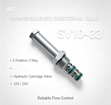 SV10-33 Solenoid Operated Directional Valve 2 Position 3 Way Hydraulic Solenoid Cartridge Valve 12V 24V
