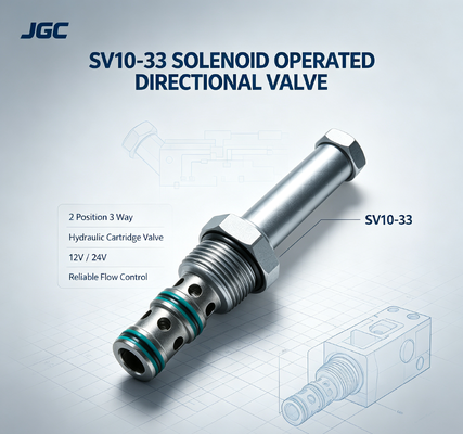 SV10-33 Solenoid Operated Directional Valve 2 Position 3 Way Hydraulic Solenoid Cartridge Valve 12V 24V