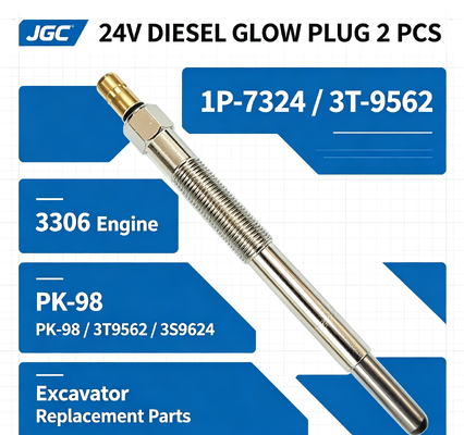 1P-7324 3T-9562 24V Glow Plug 2 PCS 3306 Engine SONOCMP Diesel Glow Plug for PK-98 3T9562 3S9624 7M1634 9H4577 Excavator Parts