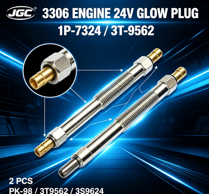 1P-7324 3T-9562 24V Glow Plug 2 PCS 3306 Engine SONOCMP Diesel Glow Plug for PK-98 3T9562 3S9624 7M1634 9H4577 Excavator Parts