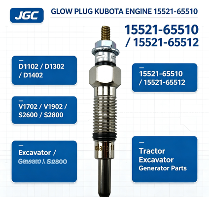 D1102 D1302 D1402 V1702 V1902 S2600 S2800 Glow Plug 15521-65510 15521-65512 for Kubota Tractor Excavator Generator Engine Parts