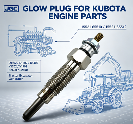 D1102 D1302 D1402 V1702 V1902 S2600 S2800 Glow Plug 15521-65510 15521-65512 for Kubota Tractor Excavator Generator Engine Parts
